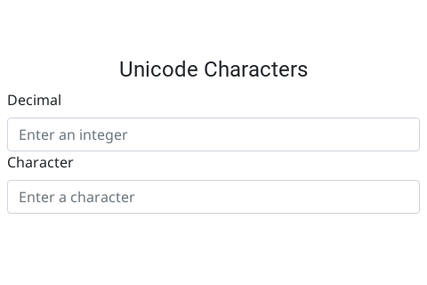 Thumbnail of Unicode Characters interactive